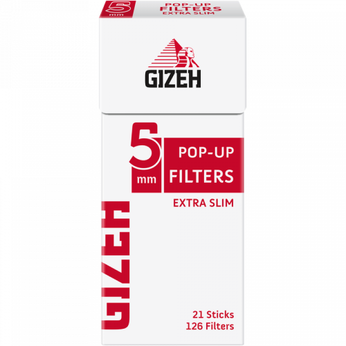 Фильтры для самокруток Gizeh Pop-up Extra Slim 5,3мм 126шт
