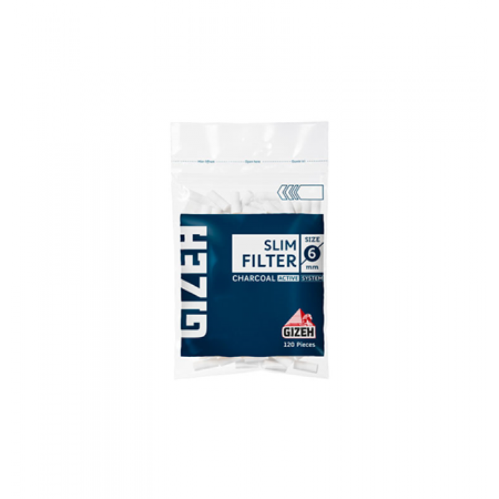 Фильтры для самокруток Gizeh Slim Corbon 6мм 120шт