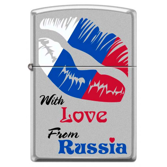 Зажигалка ZIPPO 205 WITH LOVE FROM RUSSIA