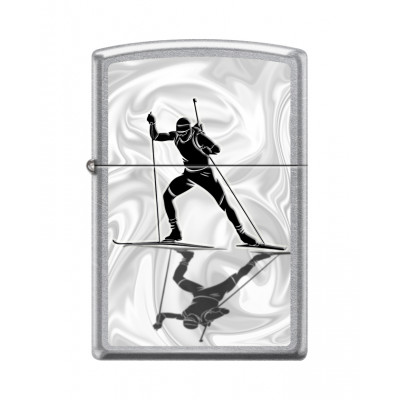 Зажигалка ZIPPO Биатлонист с покрытием Street Chrome™ 207 biathlon
