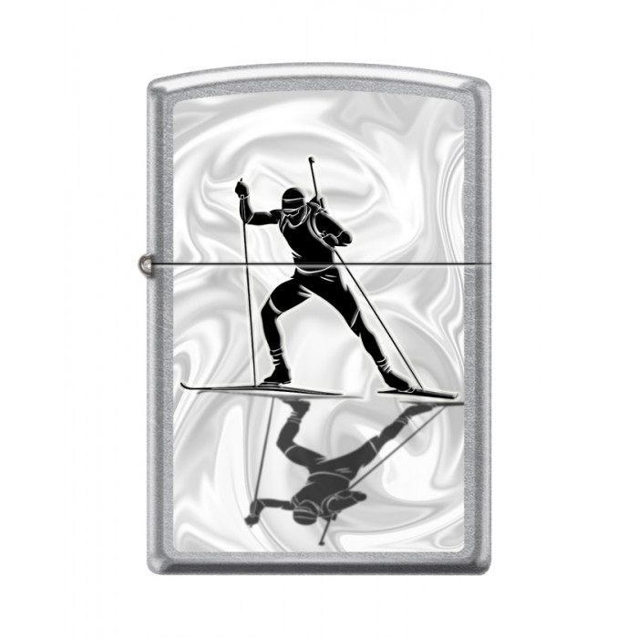 Зажигалка ZIPPO Биатлонист с покрытием Street Chrome™ 207 biathlon