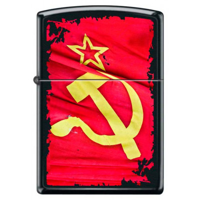 Зажигалка Серп и Молот ZIPPO 218 SOVIET FLAG SICKLE