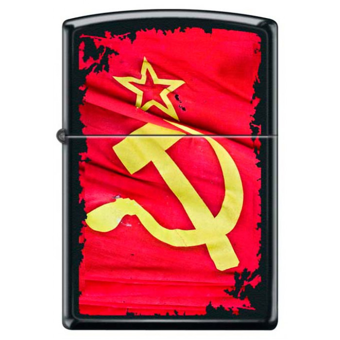 Зажигалка Серп и Молот ZIPPO 218 SOVIET FLAG SICKLE