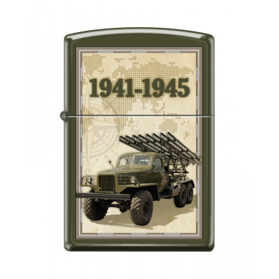 Зажигалка ZIPPO Катюша с покрытием Green Matte 221_Katyusha