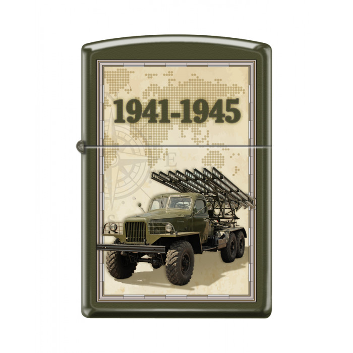 Зажигалка ZIPPO Катюша с покрытием Green Matte 221_Katyusha