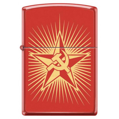 Зажигалка Серп и Молот на Звезде ZIPPO 233 RUSSIAN HAMMER SICKLE