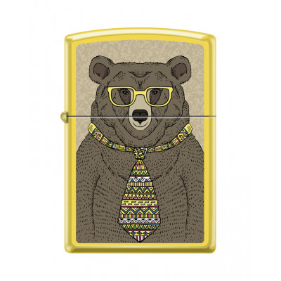 Зажигалка ZIPPO Медведь c покрытием Lemon™ 24839 bear