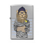 Зажигалка ZIPPO Лев-моряк с покрытием High Polish Chrome 250 lion