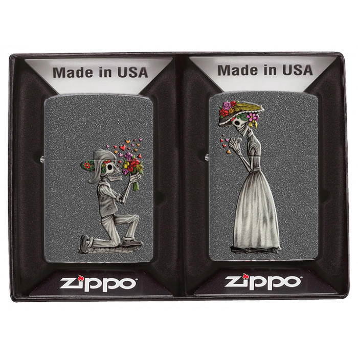 Набор из двух зажигалок Влюбленные зомби ZIPPO 28987