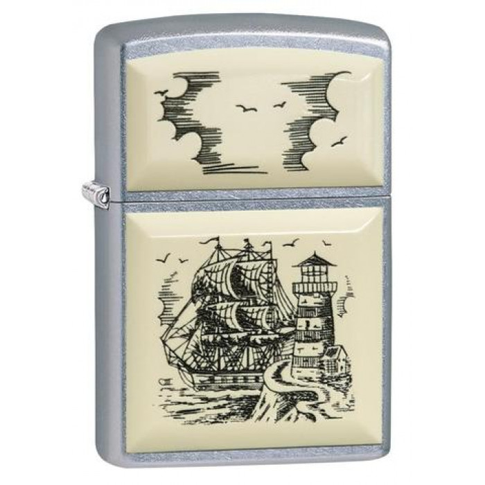 Зажигалка Street Chrome™ Scrimshaw Ship ZIPPO 29397
