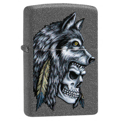 Зажигалка Wolf Skull Feather Design ZIPPO 29863