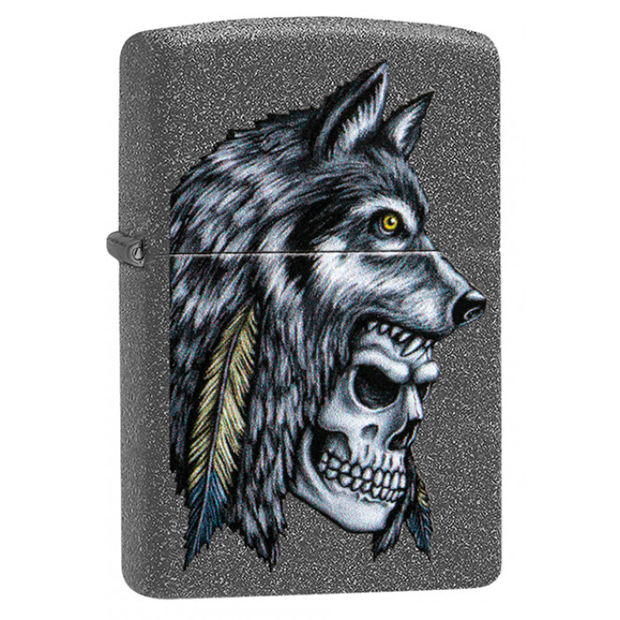 Зажигалка Wolf Skull Feather Design ZIPPO 29863