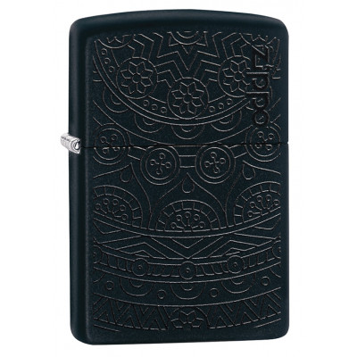 Зажигалка Black Matte Tone on Tone Design ZIPPO 29989