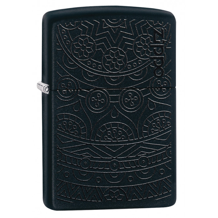 Зажигалка Black Matte Tone on Tone Design ZIPPO 29989