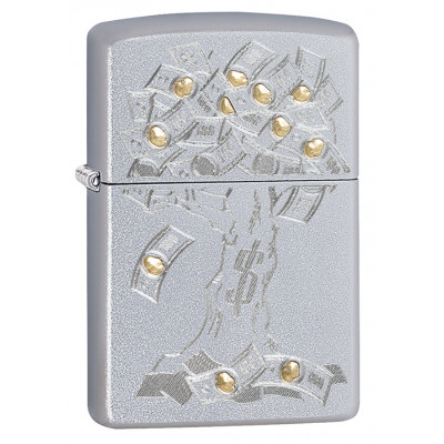 Зажигалка Satin Chrome Money Tree Design ZIPPO 29999