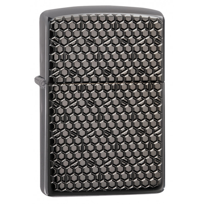 Зажигалка Armor™ Black Ice® Hexagon Design ZIPPO 49021