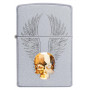 Зажигалка Satin Chrome™ хрустальный череп Swarovski® ZIPPO 49034