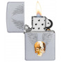 Зажигалка Satin Chrome™ хрустальный череп Swarovski® ZIPPO 49034