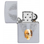 Зажигалка Satin Chrome™ хрустальный череп Swarovski® ZIPPO 49034
