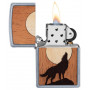 Зажигалка WOODCHUCK USA Howling Wolf ZIPPO 49043