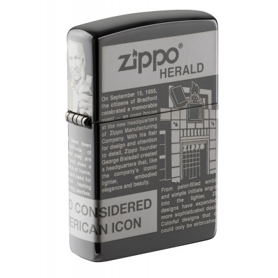 Зажигалка Black Ice® Newsprint Design ZIPPO 49049