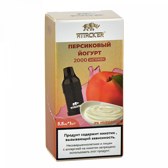 Сменный картридж Attacker K-One Персиковый йогурт (1 шт.)