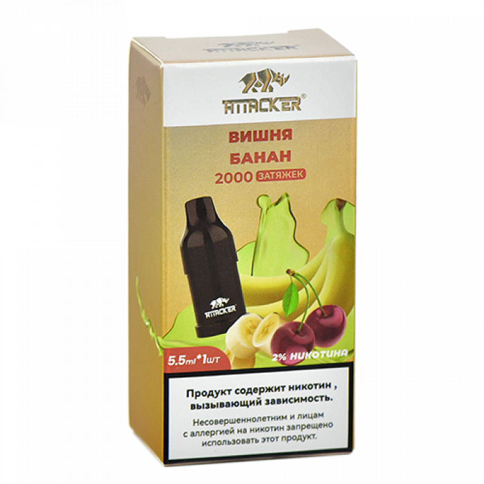 Сменный картридж Attacker K-One Вишня-Банан (1 шт.)