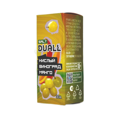 DUALL hard Кислый виноград, манго 30мл