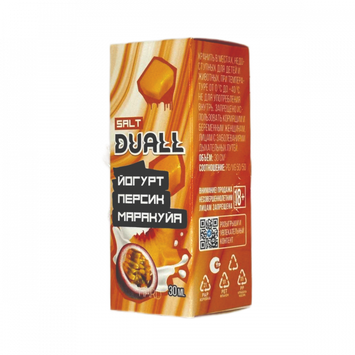 DUALL hard Йогурт, персик, маракуйя 30мл