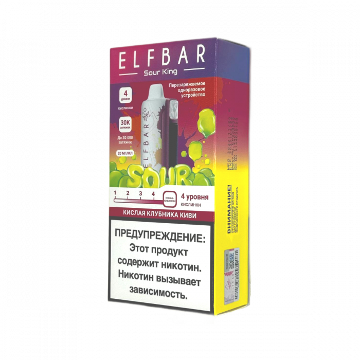 ELFBAR 30000 SOUR KING Кислая клубника, киви