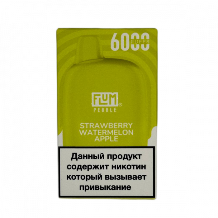 FLUM Pebble 6000 Клубника, арбуз, яблоко