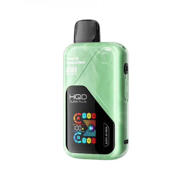HQD CLICK PLUS 30000 Табак + Ванильное Мороженое