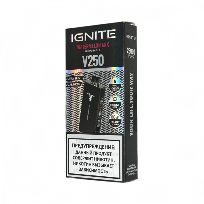 IGNITE V250 Black 25000 Арбузный микс