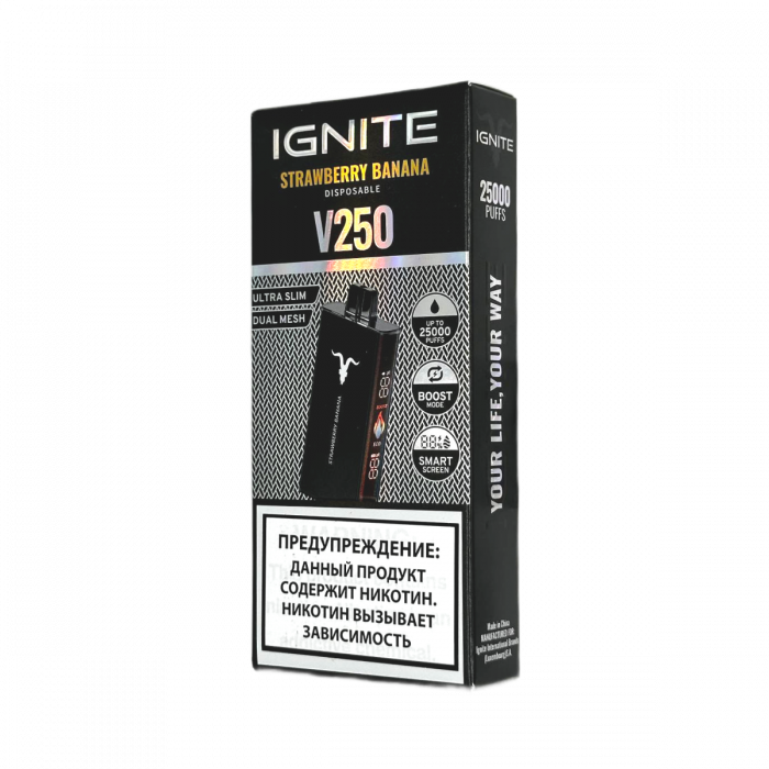 IGNITE V250 Black 25000 Клубника, банан