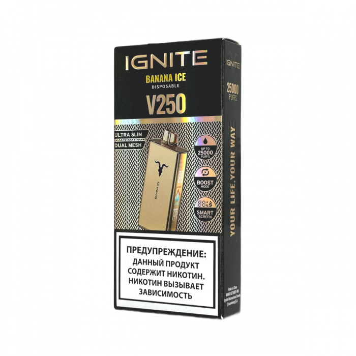 IGNITE V250 Gold 25000 Банан, лёд