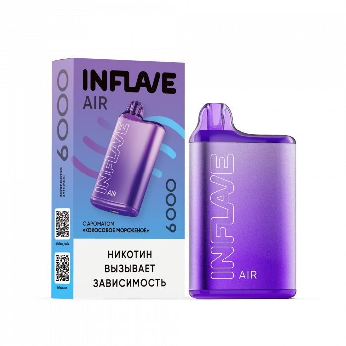 INFLAVE AIR Кокосовое Мороженое 6000 затяжек