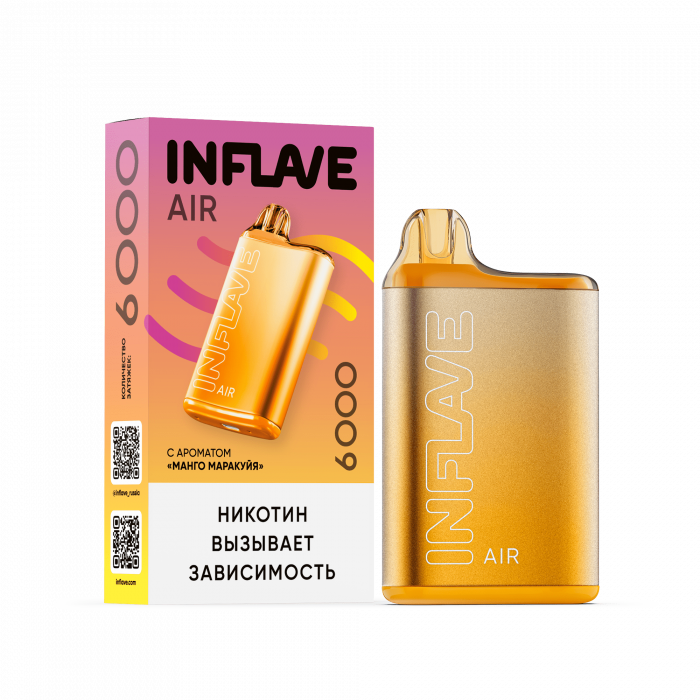 INFLAVE AIR Манго, Маракуйя 6000 затяжек