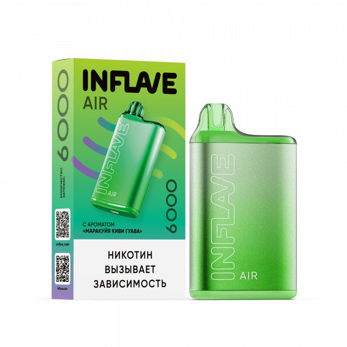 INFLAVE AIR Маракуйя, Киви, Гуава 6000 затяжек