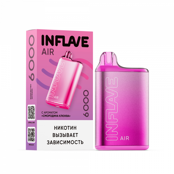 INFLAVE AIR Смородина, Клюква 6000 затяжек