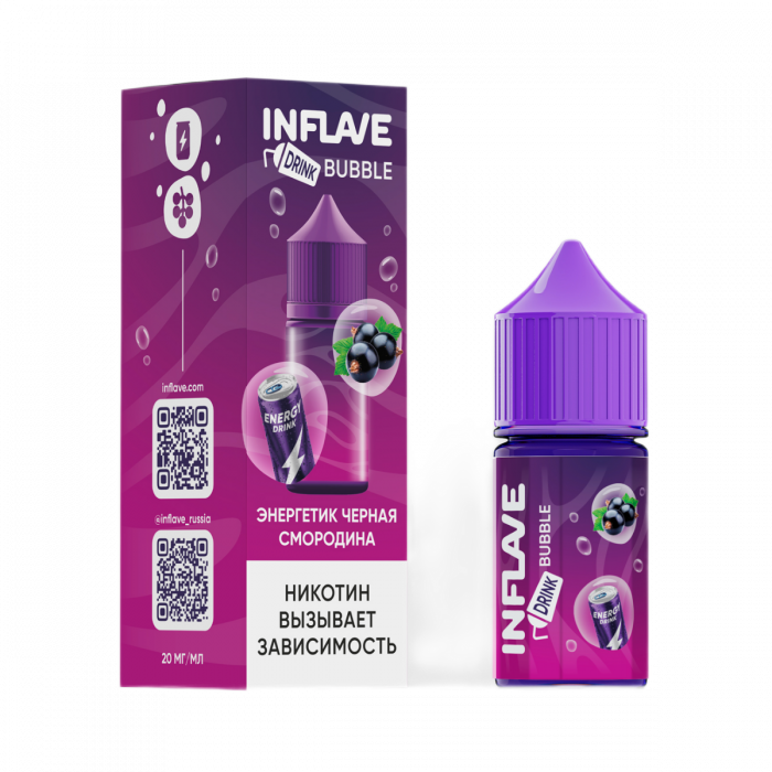 Жидкость INFLAVE BUBBLE Энергетик, чёрная смородина