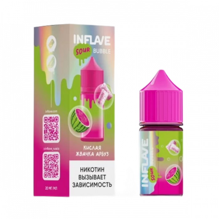 Жидкость INFLAVE BUBBLE Зелёное яблоко, арбуз