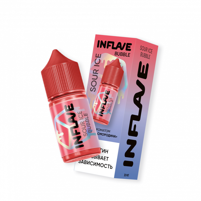 INFLAVE BUBBLE ICE Кислая малина, смородина 30мл
