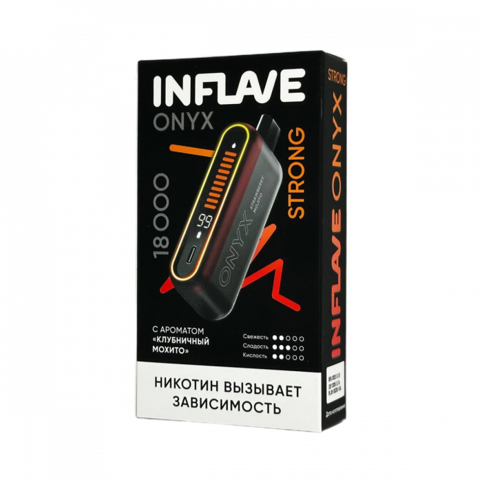 INFLAVE ONYX 18000 Strong Клубничный мохито