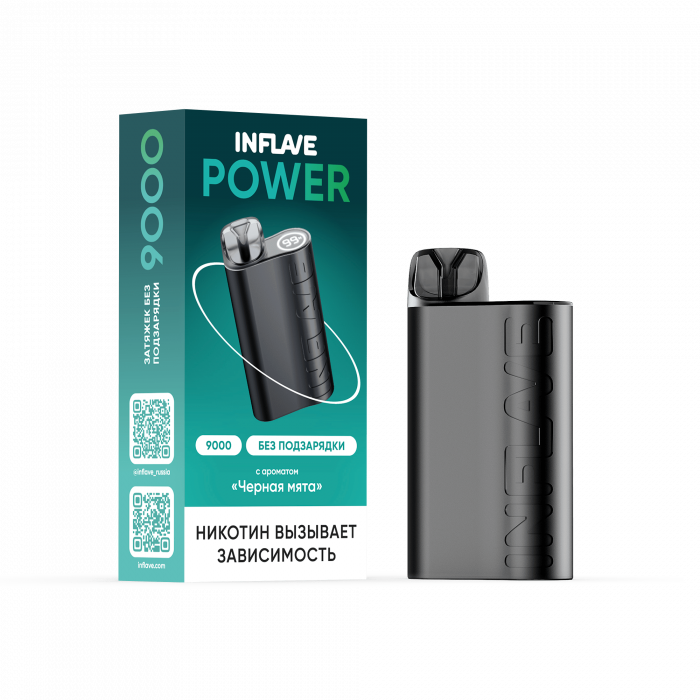 INFLAVE POWER Черная Мята (9000 затяжек)