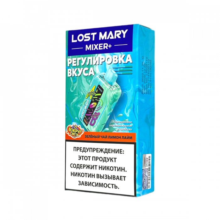 LOST MARY MIXER PLUS 25000 Зеленый чай, лимон, лайм