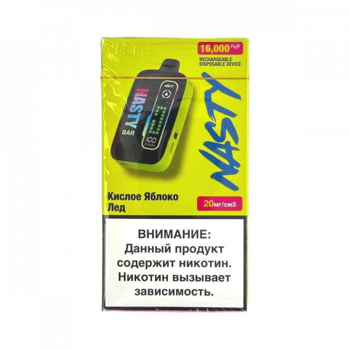 NASTY BAR D16Ki 16000 Кислое яблоко, лёд