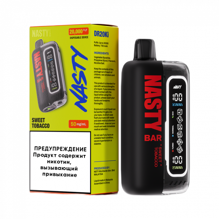 NASTY BAR XL 20000 Сладкий табак