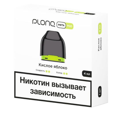 Картридж Plonq Meta Кислое яблоко 0.8 Om
