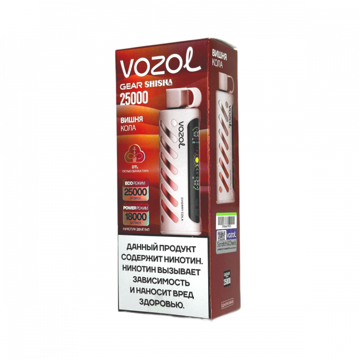 VOZOL GEAR SHISHA 25000 Вишня, кола