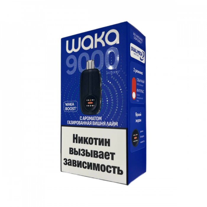 WAKA NOVO 9000 Газированная Вишня Лайм